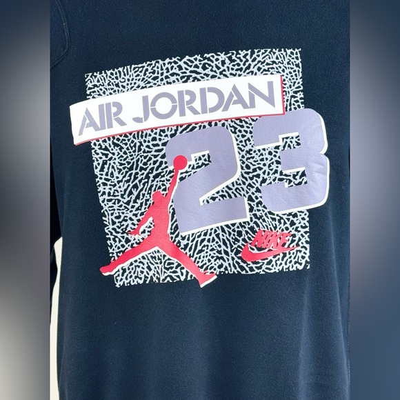 Nike Men's Air Jordan 23 Jump-man Logo Sweatshirt, Black Size Medium - Picture 2 of 13